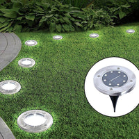12x Solar Powered LED Buried Inground Recessed Light Garden Outdoor Deck Path Home & Garden Kings Warehouse 