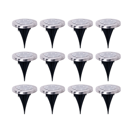 12x Solar Powered LED Buried Inground Recessed Light Garden Outdoor Deck Path Home & Garden Kings Warehouse 
