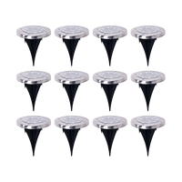 12x Solar Powered LED Buried Inground Recessed Light Garden Outdoor Deck Path Home & Garden Kings Warehouse 