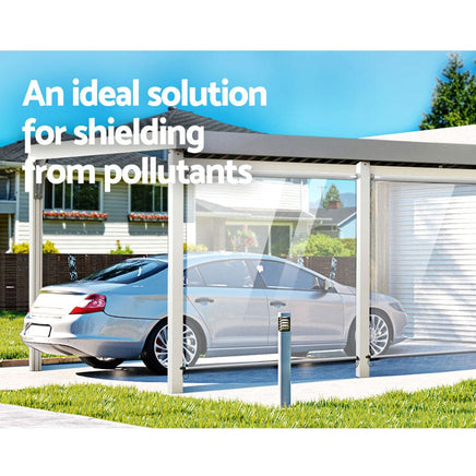 1.2X2.4M Outdoor Blinds Clear Roll Down Awning Retractable Outdoor Blinds Water Wind Proof Transparent Home & Garden Kings Warehouse 