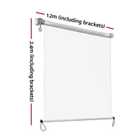 1.2X2.4M Outdoor Blinds Clear Roll Down Awning Retractable Outdoor Blinds Water Wind Proof Transparent Home & Garden Kings Warehouse 