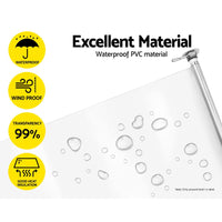 1.2X2.4M Outdoor Blinds Clear Roll Down Awning Retractable Outdoor Blinds Water Wind Proof Transparent Home & Garden Kings Warehouse 