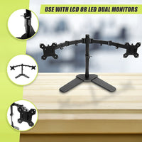 13"-27" Dual Screen Monitor Stand TV Bracket Computer Display Desk Mount Holder Electronics Kings Warehouse 