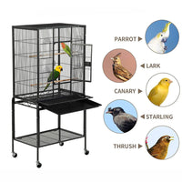 134cm Large Bird Aviary Cage Heavy Duty Parrot Budgie Parakeet Cockatoo Perch Cage Storage Shelf bird Kings Warehouse 