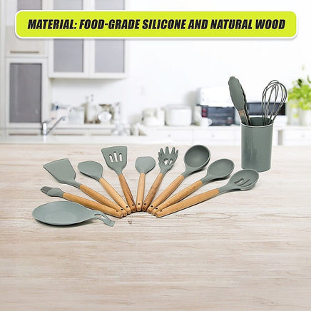 13x Kitchen Utensils for Cooking Baking Silicone Set Home & Garden Kings Warehouse 