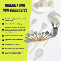 13x Kitchen Utensils for Cooking Baking Silicone Set Home & Garden Kings Warehouse 