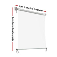 1.3X2.4M Outdoor Blinds Clear Roll Down Awning Retractable Outdoor Blinds Water Wind Proof Transparent Home & Garden Kings Warehouse 