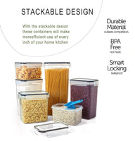 14 Pieces Airtight Food Storage and BPA Free Plastic with Easy Lock Black Lids Labels for Kitchen Kings Warehouse 