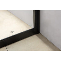 1400-1600mm Sliding Door Safety Glass Shower Screen Black By Della Francesca Furniture Kings Warehouse 