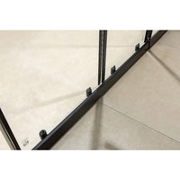 1400-1600mm Sliding Door Safety Glass Shower Screen Black By Della Francesca Furniture Kings Warehouse 