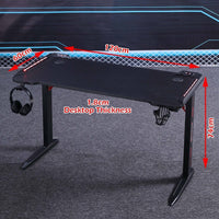 140cm RGB Gaming Desk Desktop PC Computer Desks Desktop Racing Table Office Laptop Home AU Furniture Kings Warehouse 