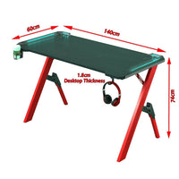 140cm RGB Gaming Desk Desktop PC Computer Desks Desktop Racing Table Office Laptop Home AU Kings Warehouse 