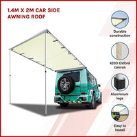 1.4m x 2m Car Side Awning Roof Kings Warehouse 
