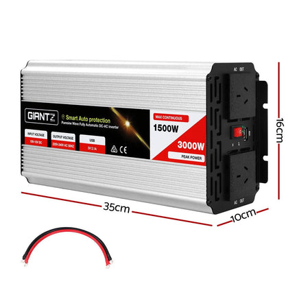 1500W Puresine Wave DC-AC Power Inverter Boxing Day Bash Kings Warehouse 