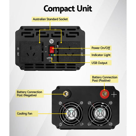 1500W Puresine Wave DC-AC Power Inverter Boxing Day Bash Kings Warehouse 