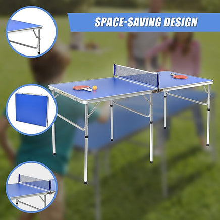 152cm Portable Tennis Table, Folding Ping Pong Table Game Set Gift & Novelty Kings Warehouse 