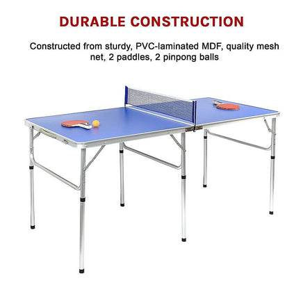 152cm Portable Tennis Table, Folding Ping Pong Table Game Set Gift & Novelty Kings Warehouse 