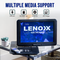 15.4" Swivel Portable DVD Player & Screen, Rechargeable Entertainment Audio & Video Kings Warehouse 