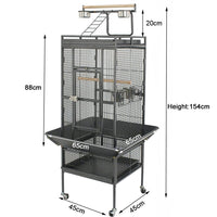 154cm Pet Bird cage Large Play Top Parrot Cockatiel Cockatoo Parakeet Finch Pet Kings Warehouse 