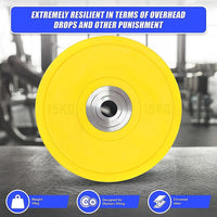 15KG PRO Olympic Rubber Bumper Weight Plate Sports & Fitness Kings Warehouse 