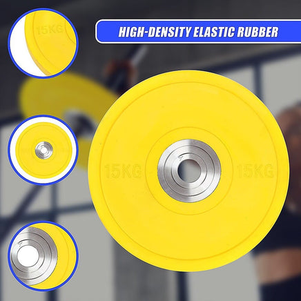 15KG PRO Olympic Rubber Bumper Weight Plate Sports & Fitness Kings Warehouse 