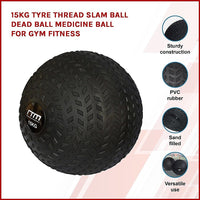 15kg Tyre Thread Slam Ball Dead Ball Medicine Ball for Gym Fitness Kings Warehouse 