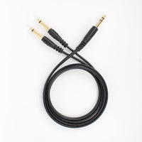 1.5m Gold Plated 6.35mm Male to 2x 6.35mm Male Mono Y Splitter Audio Cable Kings Warehouse 
