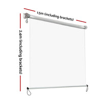 1.5X2.4M Outdoor Blinds Clear Roll Down Awning Retractable Outdoor Blinds Water Wind Proof Transparent Home & Garden Kings Warehouse 