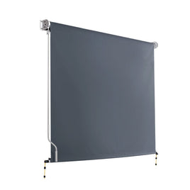 1.5X2.5M Outdoor Blinds Awning Roll Down Canopy Retractable Outdoor Blinds Window Shade Grey Home & Garden Kings Warehouse 