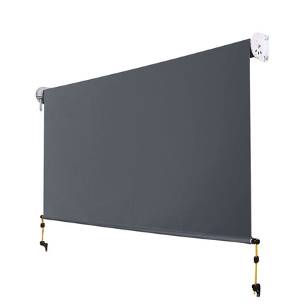 1.5X2.5M Outdoor Blinds Awning Roll Down Canopy Retractable Outdoor Blinds Window Shade Grey Home & Garden Kings Warehouse 
