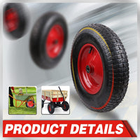16" Wheelbarrow Trolley Wheel 4.80/4.00-8 Pneumatic Tyre 16mm Bore Tire Steel Auto Accessories Kings Warehouse 