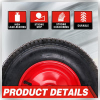 16" Wheelbarrow Trolley Wheel 4.80/4.00-8 Pneumatic Tyre 16mm Bore Tire Steel Auto Accessories Kings Warehouse 
