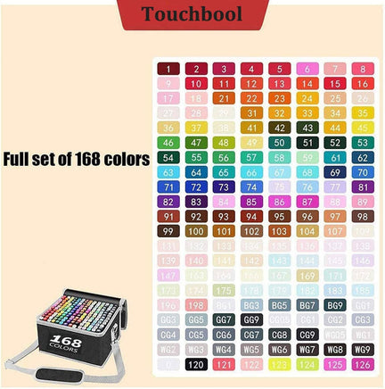 168 Colours Graffiti Pen Permanent Marker Pens Set for Adults and Children Kings Warehouse 