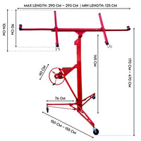 16FT Drywall Gyprock Panel Lifter Plaster Board Sheet Hoist Lift Plasterboard Tools Kings Warehouse 