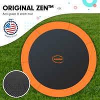 16ft Outdoor Trampoline Kids Children With Safety Enclosure Pad Mat Ladder Basketball Hoop Set - Orange Sports & Fitness Kings Warehouse 