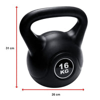 16kg Concrete Kettlebell Weight for Strength Training Home Gym Sports & Fitness Kings Warehouse 