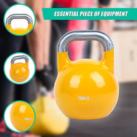 16KG Pro-Grade Steel KettleBell Sports & Fitness Kings Warehouse 