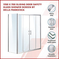 1700 X 700 Sliding Door Safety Glass Shower Screen By Della Francesca Kings Warehouse 