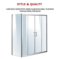 1700 X 700 Sliding Door Safety Glass Shower Screen By Della Francesca Kings Warehouse 