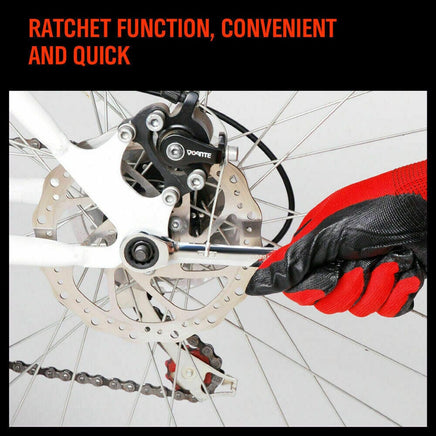 17Pc Ratchet Spanner Set Metric Combination Wrenches Open End Ring CR-V 8-24mm Home & Garden Kings Warehouse 