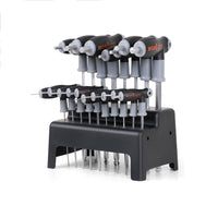 18-Piece T-Handle Hex Key Set, SAE/Imperial & Metric Sizes Allen Wrench Set Long Arm with Ball End Home & Garden Kings Warehouse 