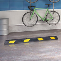 180cm Heavy Duty Rubber Curb Parking Guide Wheel Driveway Stopper Reflective Yellow Tools Kings Warehouse 