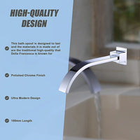 180mm Bath Spout Polished Chrome Finish Furniture Kings Warehouse 