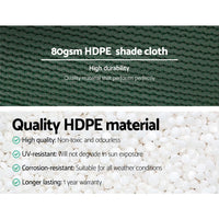 1.83x20m 30% UV Shade Cloth Shadecloth Sail Garden Mesh Roll Outdoor Green Easter Eggciting Deals Kings Warehouse 