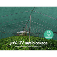 1.83x30m 30% UV Shade Cloth Shadecloth Sail Garden Mesh Roll Outdoor Green End of Season Clearance Kings Warehouse 