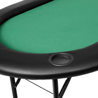 185cm 8 Player Folding Poker Blackjack Table with Cup Holder Kings Warehouse 