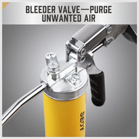 18inch Grease Gun 8000PSI Pistol Grip Flex Hose Heavy Duty Barrel With Cartridge Tools Kings Warehouse 