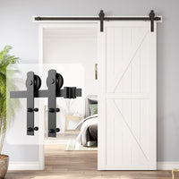 1.8m Heavy Duty Sliding Barn Single Door Hardware Kit Damper Track Rail Roller System Kings Warehouse 