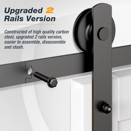 1.8m Heavy Duty Sliding Barn Single Door Hardware Kit Damper Track Rail Roller System Kings Warehouse 
