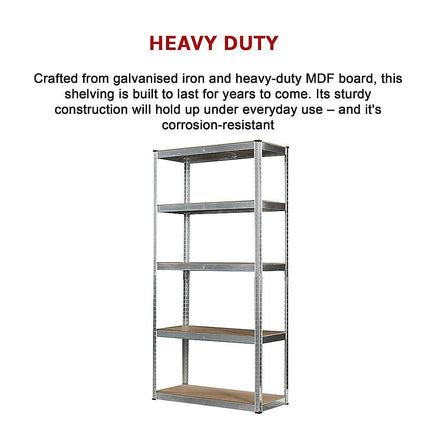 1.8M Warehouse Shelving Racking Steel Pallet Garage Shelves Metal Storage Rack Furniture Kings Warehouse 